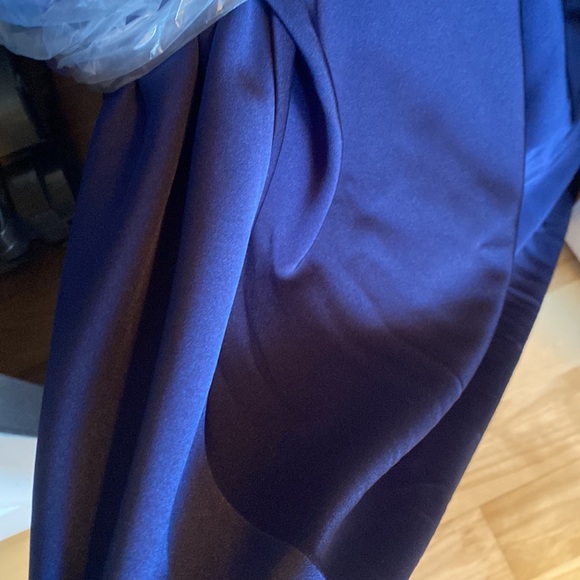 Alyce Paris Quarter Sleeved Bateau Neckline Crepe Lace A-Line Dress 27099 - Picture 2 of 9